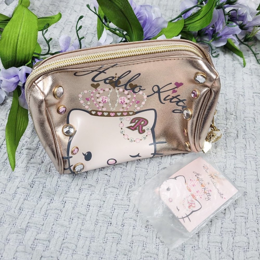 Sanrio Hello Kitty x Rio Matsumoto Collab Wristlet Makeup Bag Clutch Price Firm